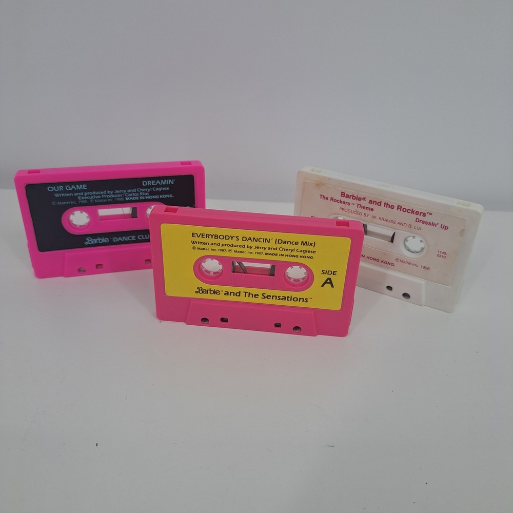 VTG Barbie Cassette Tape Lot Rockers Sensations Dance Club 80s Music Kidcore